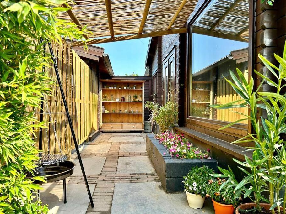 Jungle Style Lodge With Jacuzzi ,Sauna And Garden Near Amsterdam Vijfhuizen Buitenkant foto